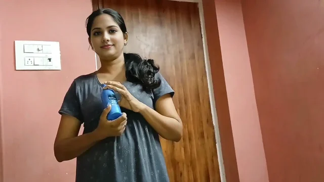 Indian Beautiful Wife Calm Angry Husband With Massage