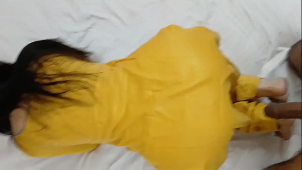 Curvy Indian Auntie’s Ample Backside Taken From Behind