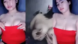 Ariani Cantik Baju Merah, Tangan Nakal Remas-remes Payudara Montok