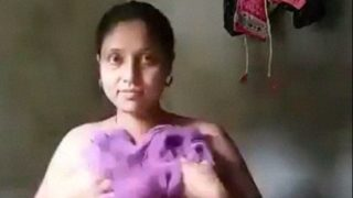 Cheating Village Slut Snaps Her Naked Selfie In The Bathroom