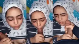 Crotin Di Muka Cewek Berjilbab, Sampe Basah Kena Air Mani