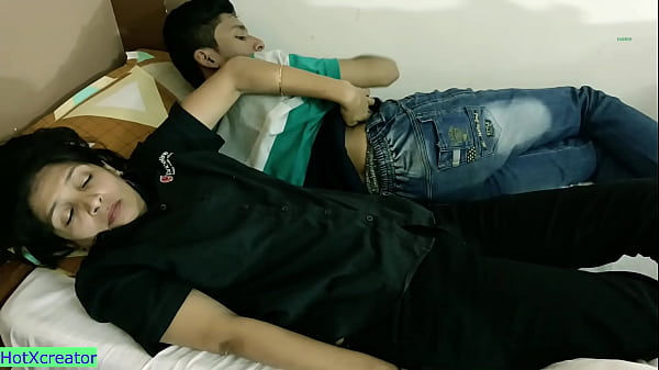 Share The Bed With Stepbrother! Incredible Wild Fuck With Hindi Moans